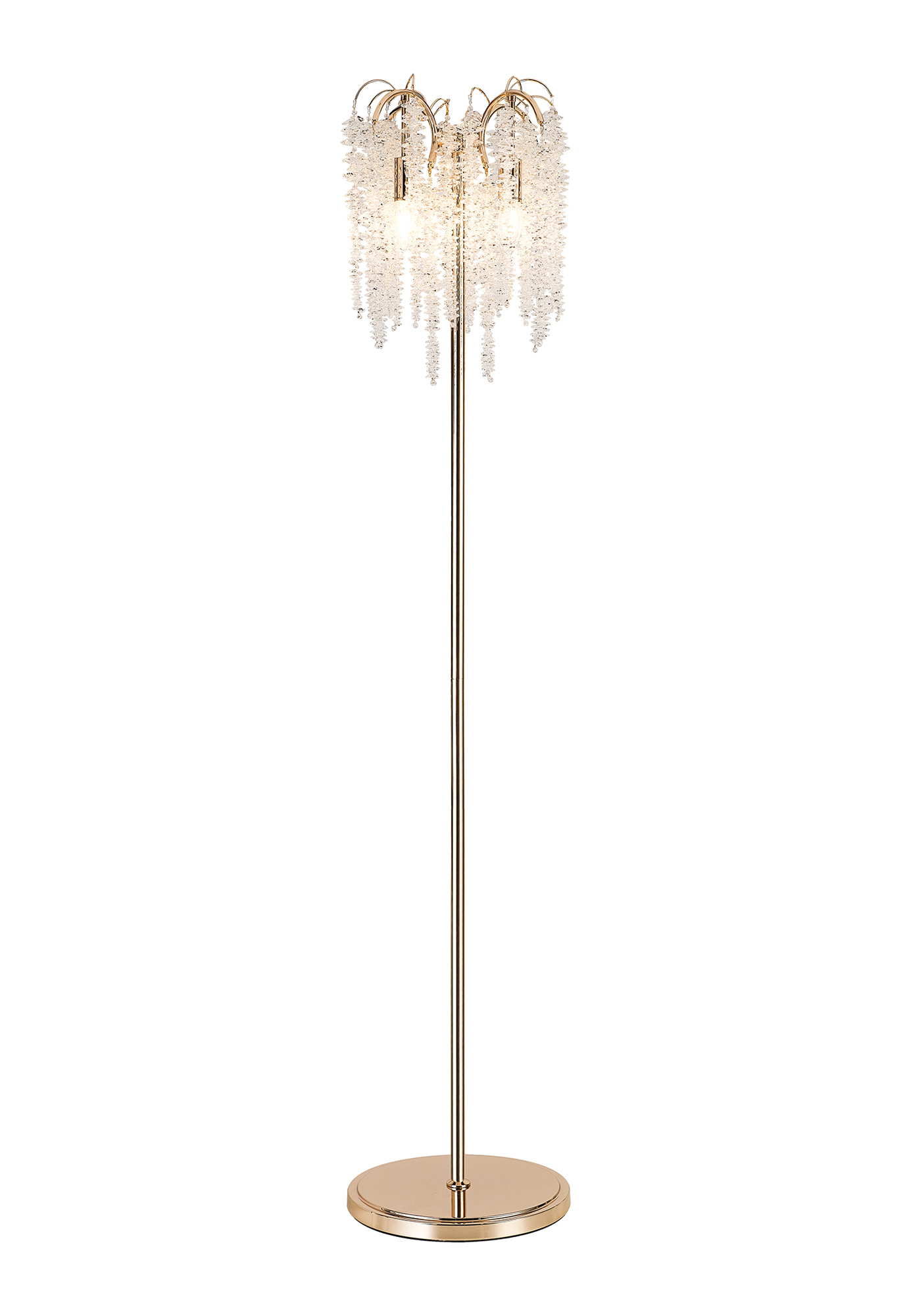 Wisteria French Gold Crystal Floor Lamps Diyas Designer Floor Lamps 